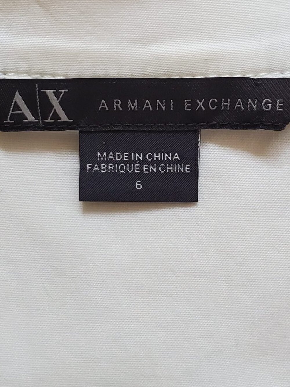 Armani Exchange White Cotton Fit & Flare Shirt Dress, 6 - Picture 12 of 14